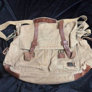 Belsatff Colonial Canvas Leather Messenger Satchel